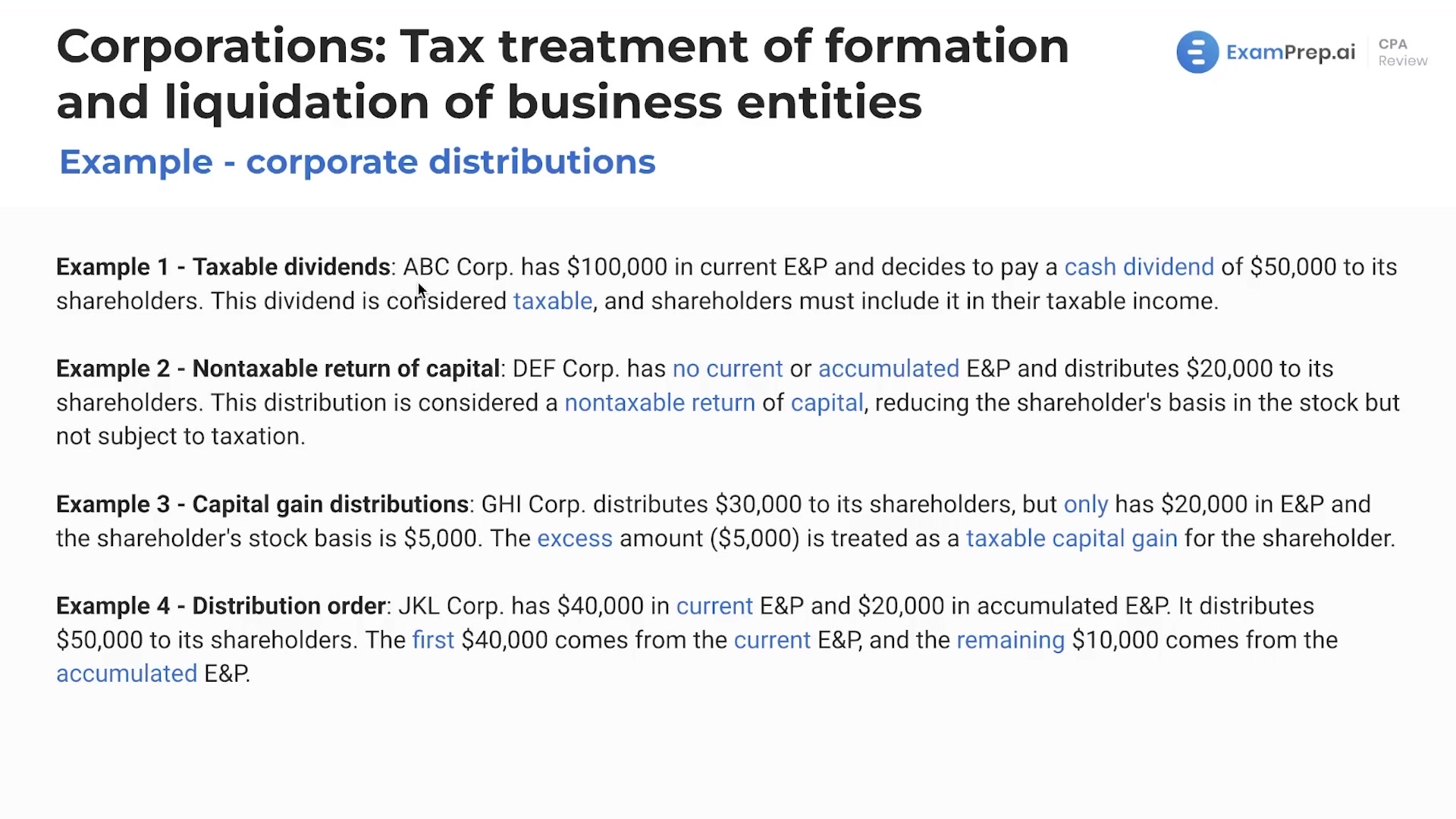 Corporate Distributions: Tax Treatment lesson thumbnail