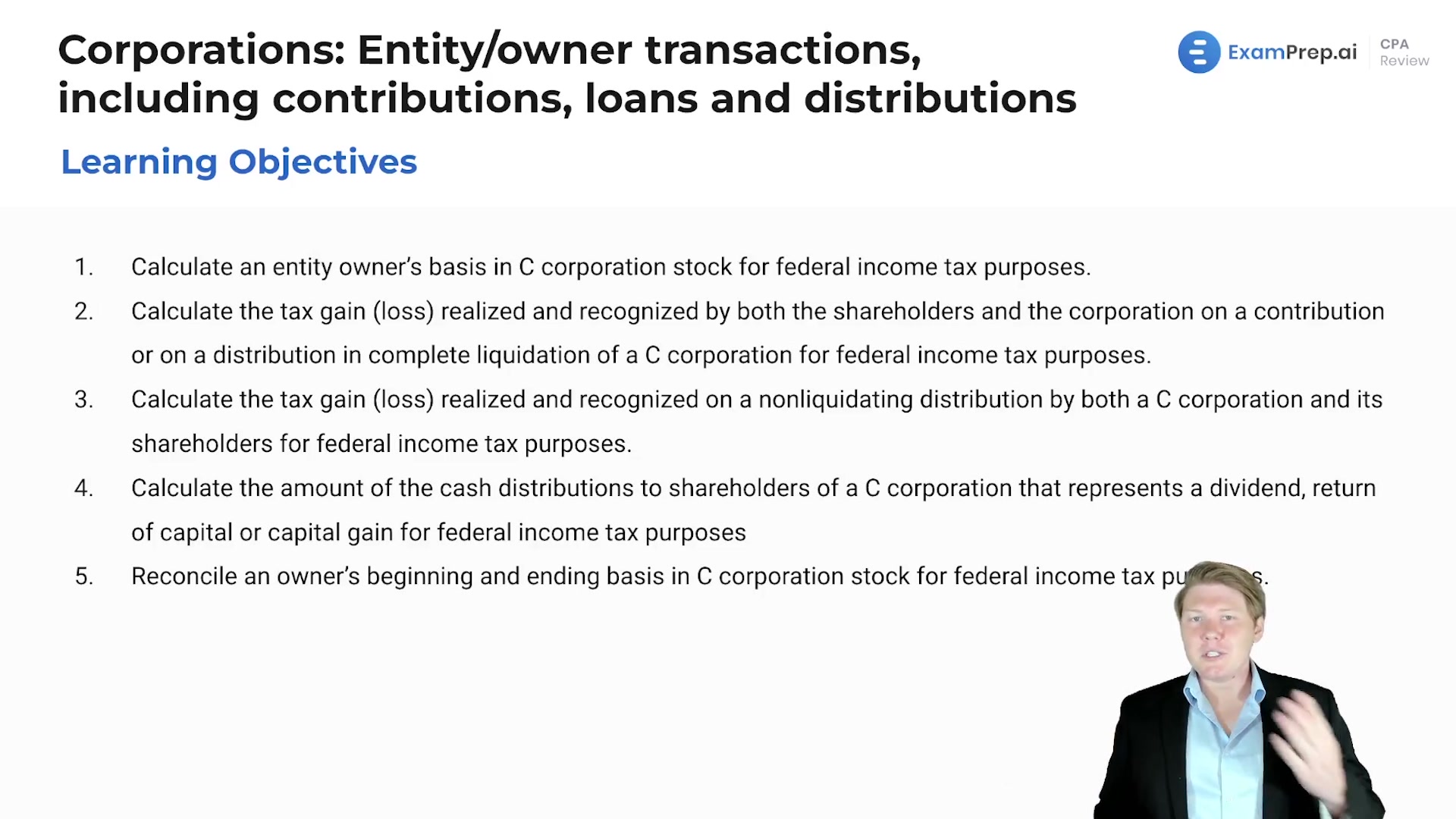 Corporations: Entity/Owner Transactions, Including Contributions, Loans and Distributions Overview lesson thumbnail