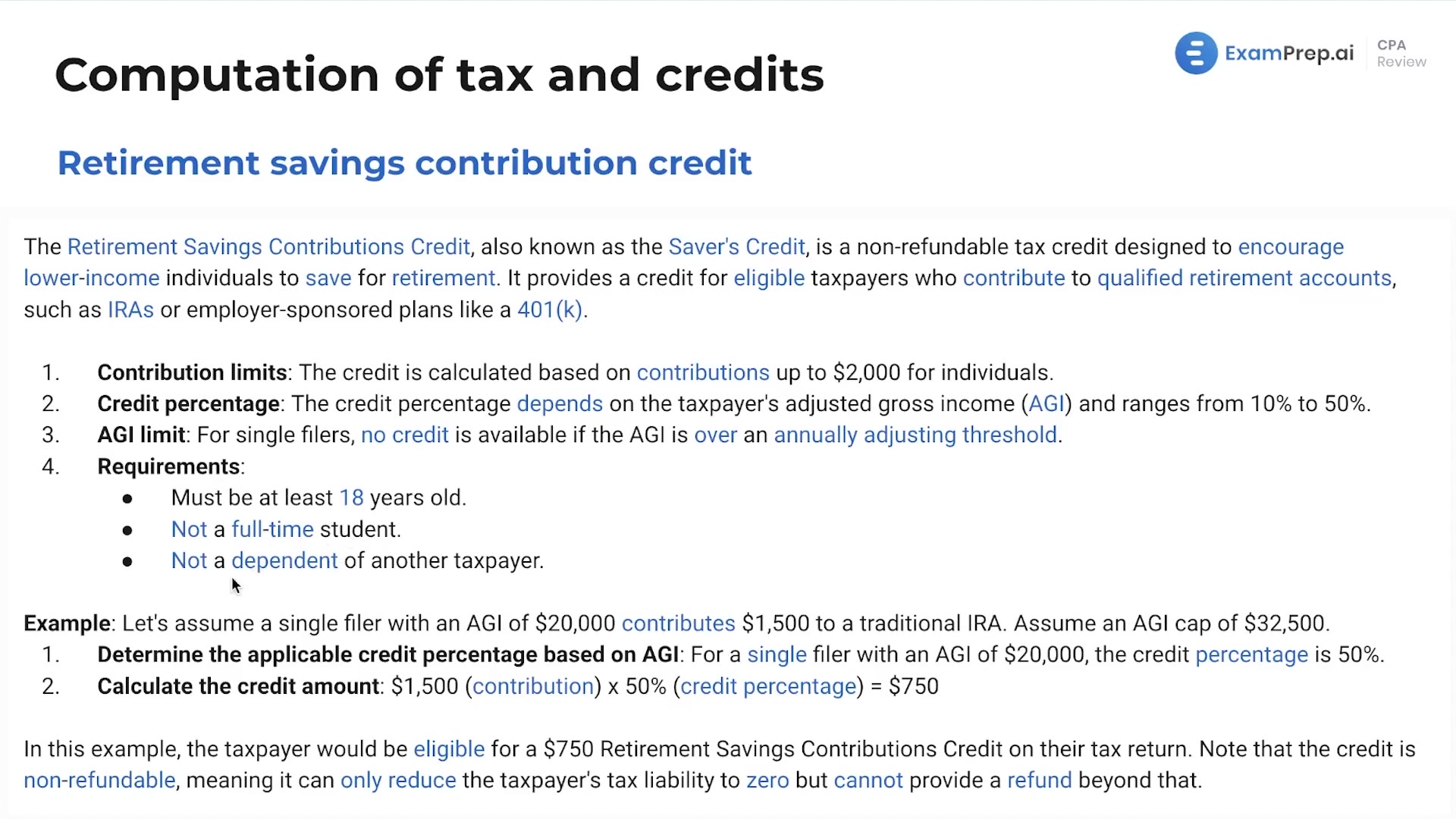 Retirement Savings Contribution Credit lesson thumbnail