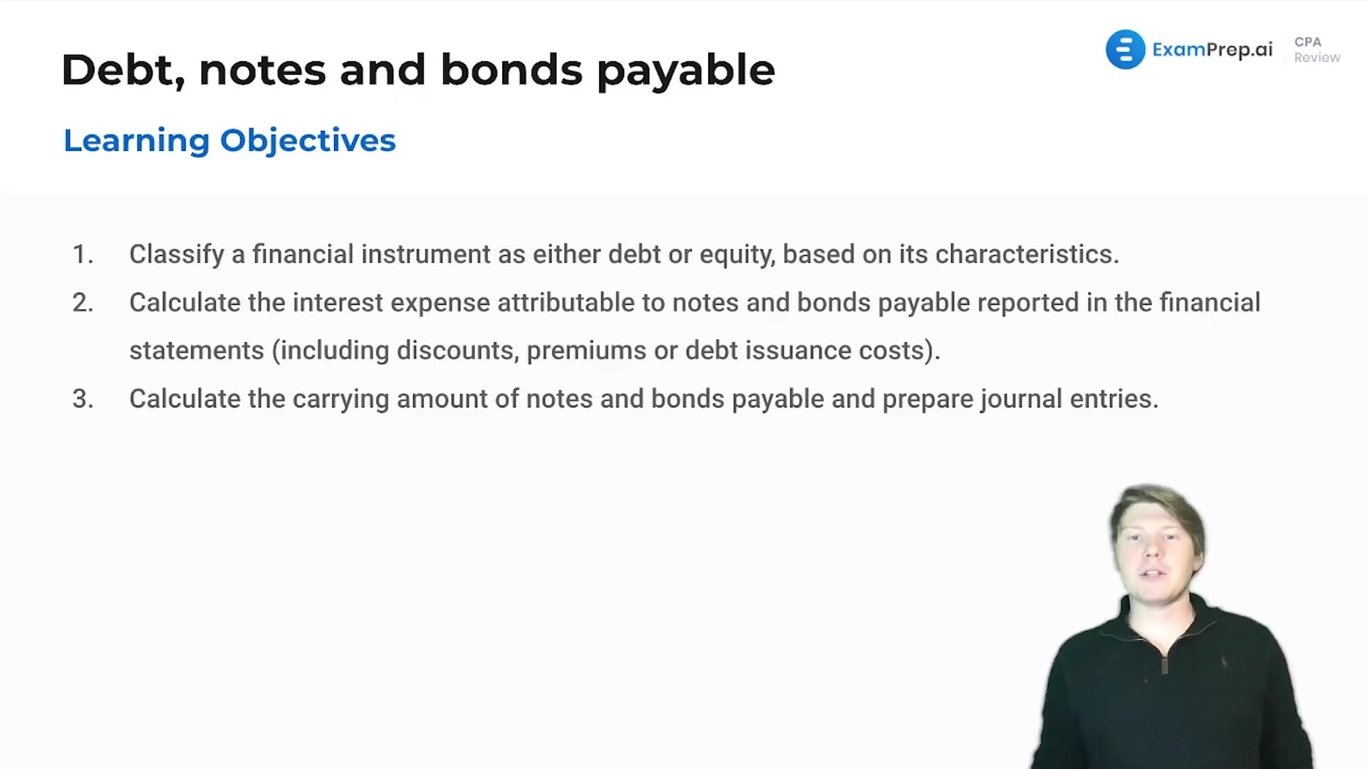 Debt, Notes and Bonds Payable Overview and Objectives lesson thumbnail