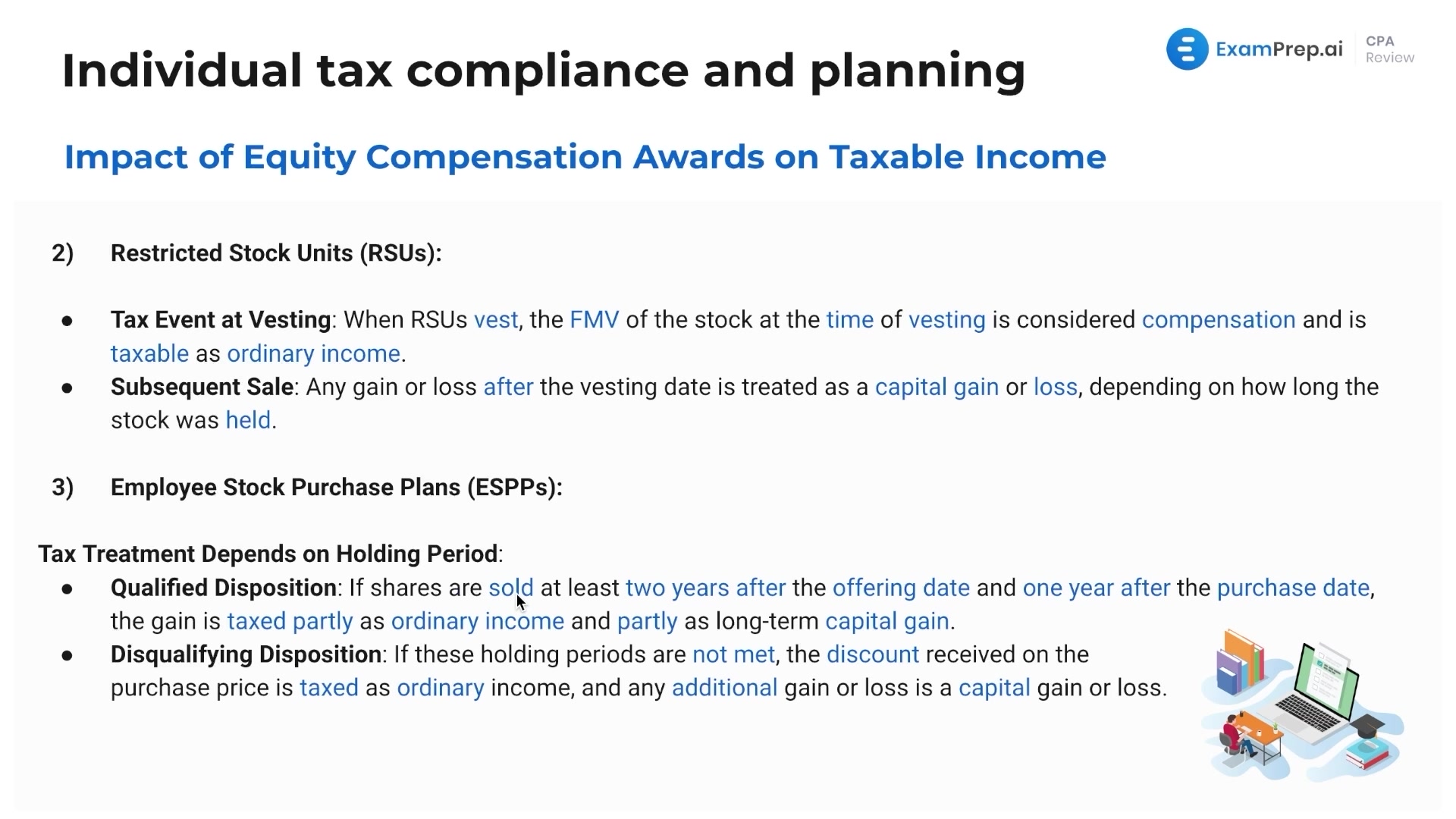 Impact of Equity Compensation Awards on Taxable Income lesson thumbnail