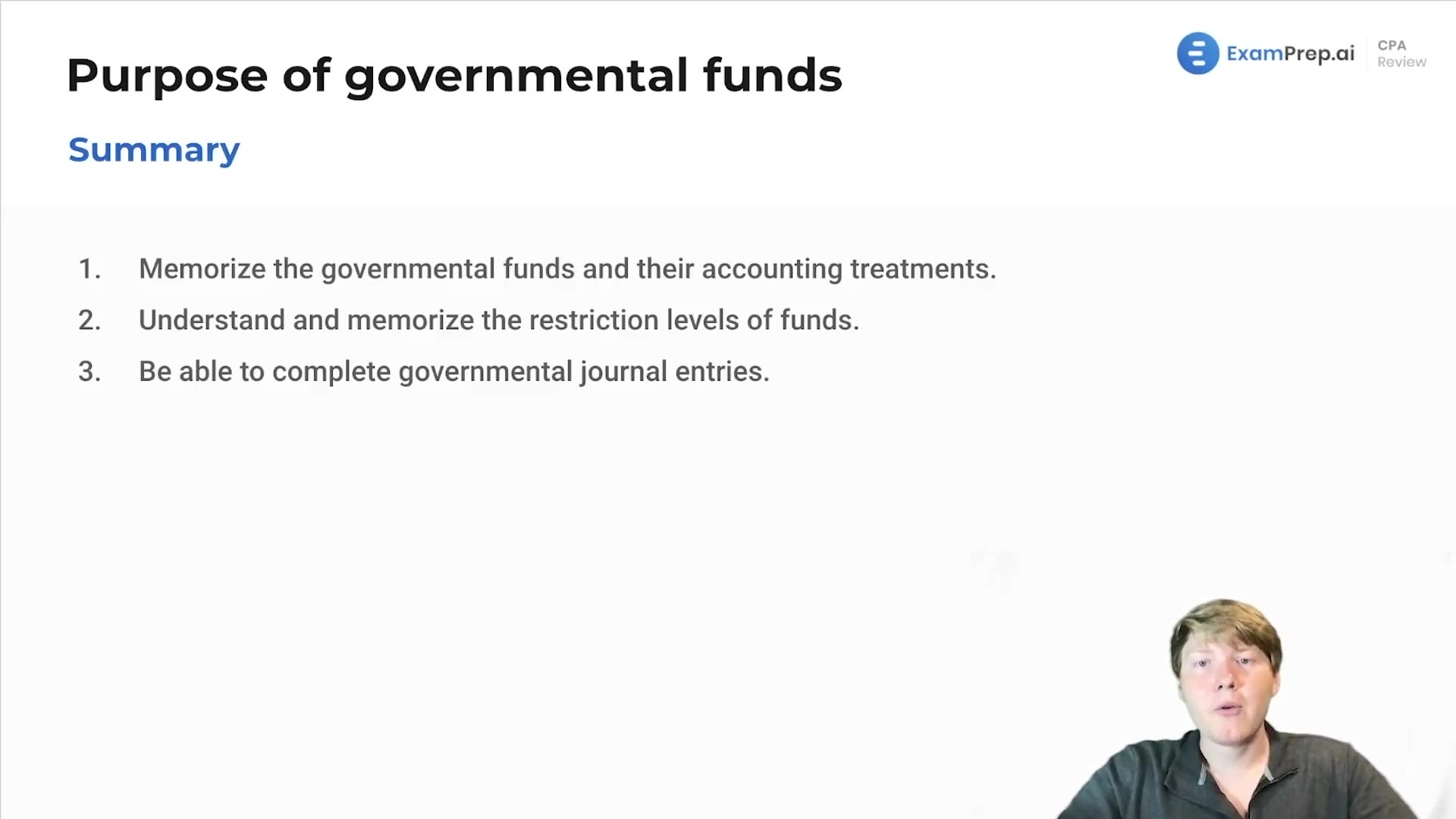 Governmental Funds Financial Statements Summary lesson thumbnail