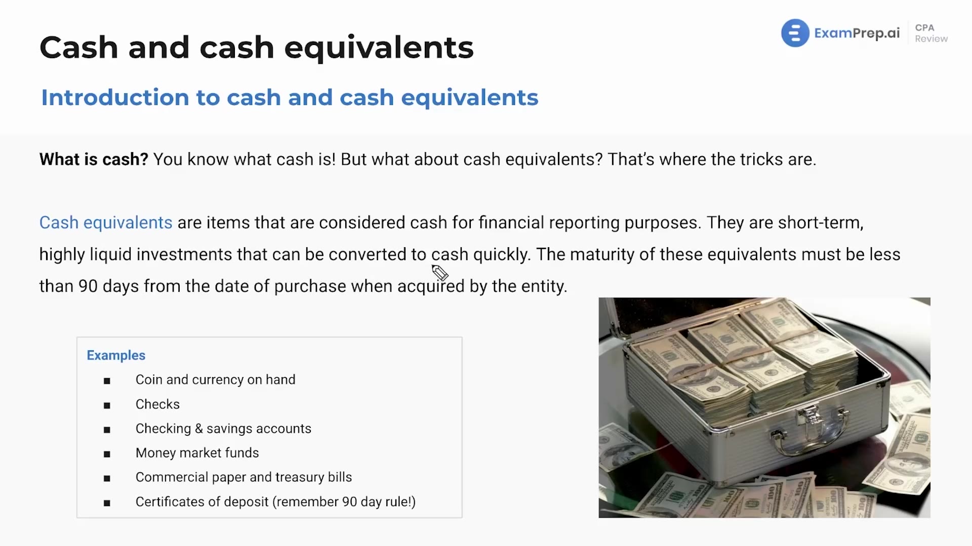 Introduction to Cash and Cash Equivalents lesson thumbnail
