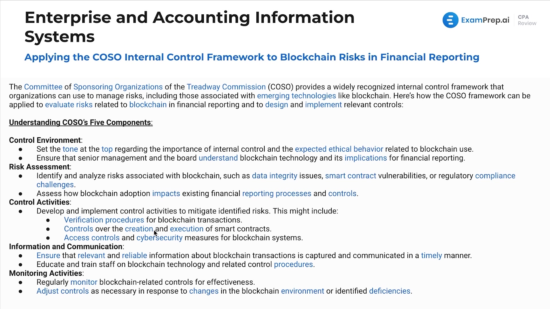 Applying COSO to Blockchain Risks in Financial Reporting lesson thumbnail