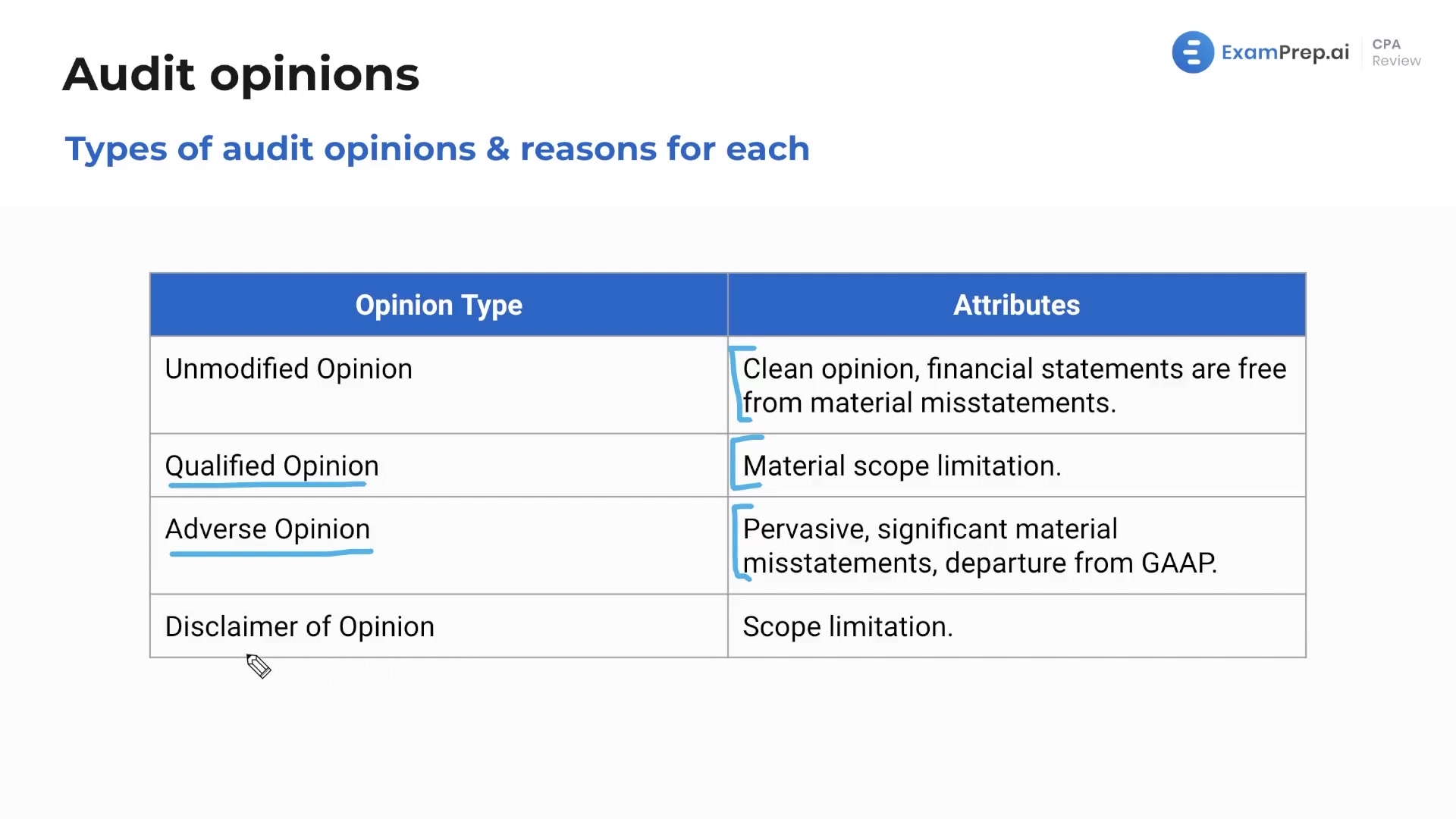 Types of Audit Opinions lesson thumbnail