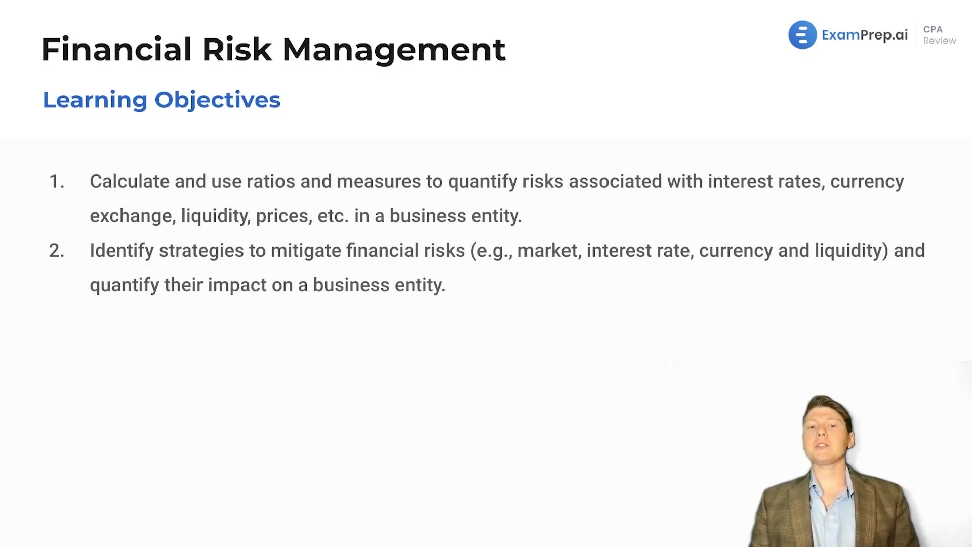 Financial Risk Management Overview and Objectives lesson thumbnail
