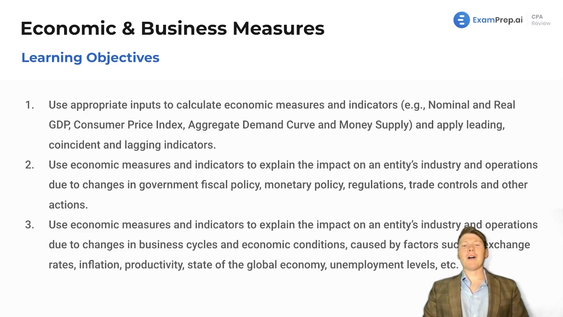 Economic and Business Measures Overview and Objectives lesson thumbnail