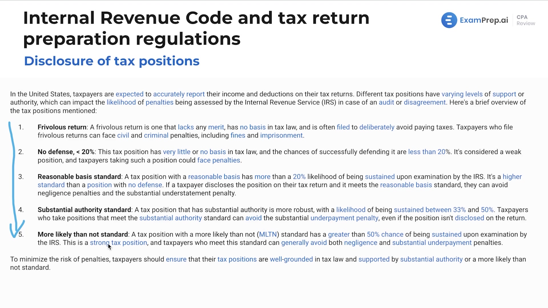 Disclosure of Tax Positions lesson thumbnail