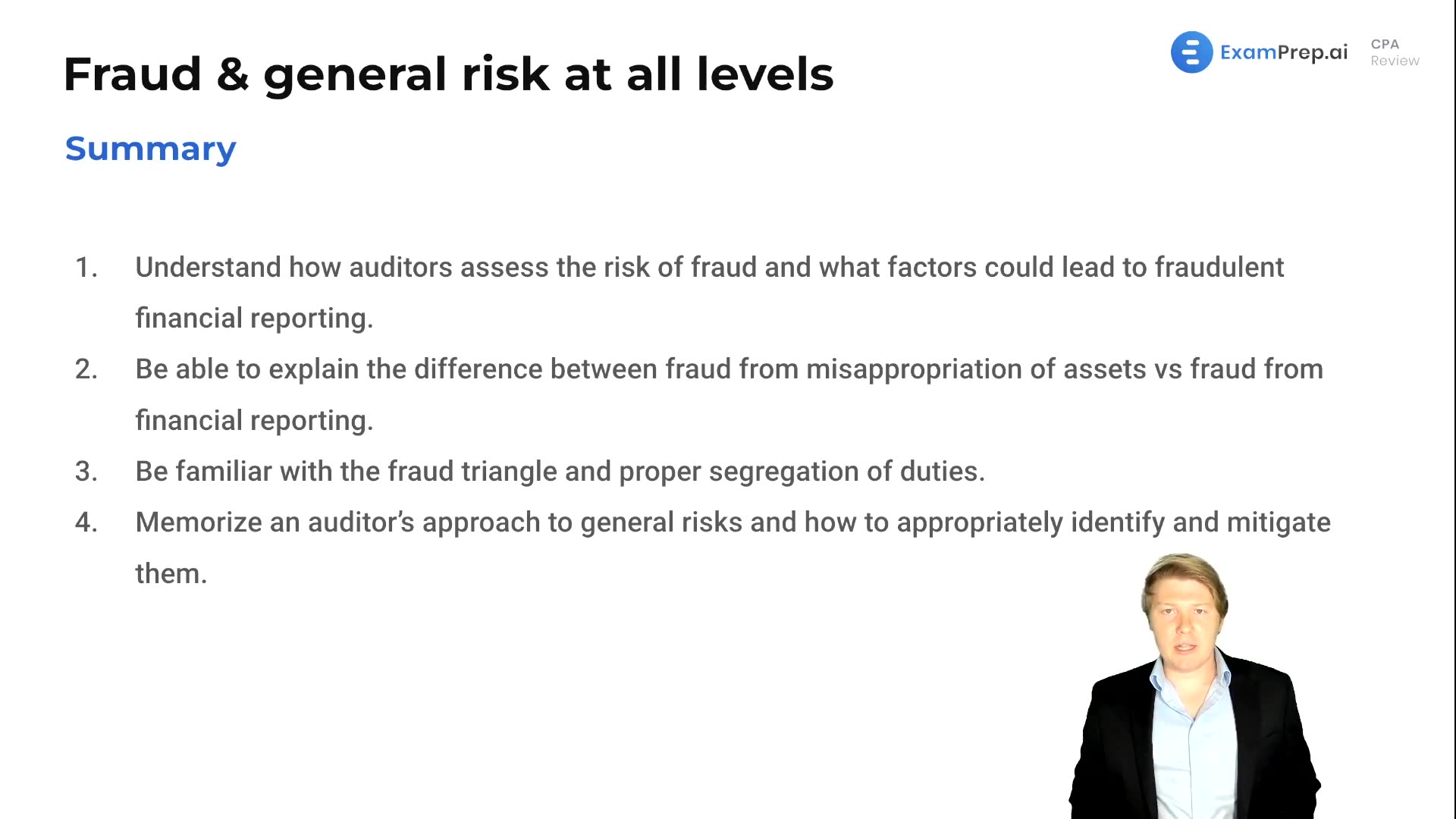 Fraud & General Risk at All Levels Summary lesson thumbnail