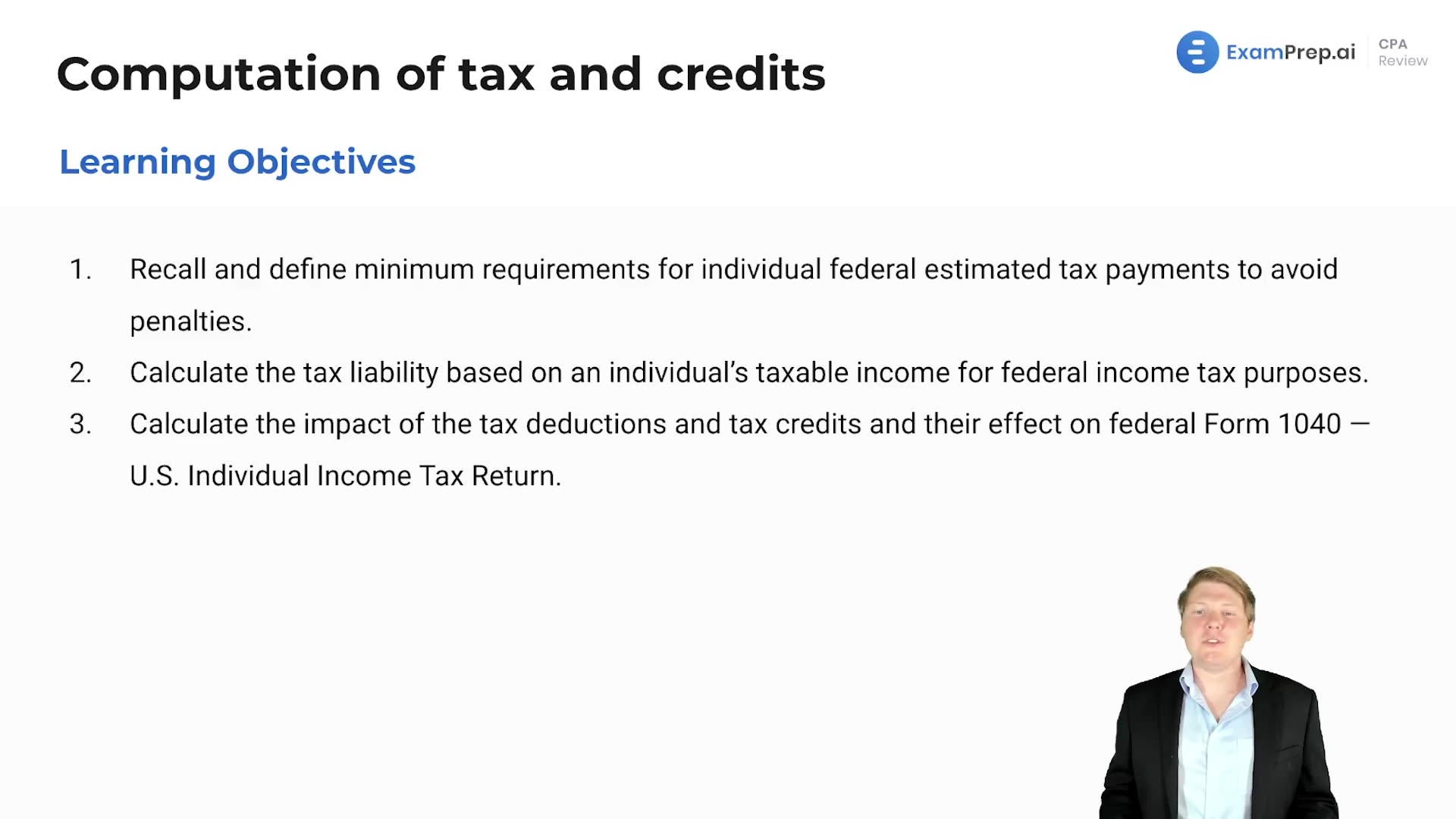 Computation of Tax and Credits Overview lesson thumbnail