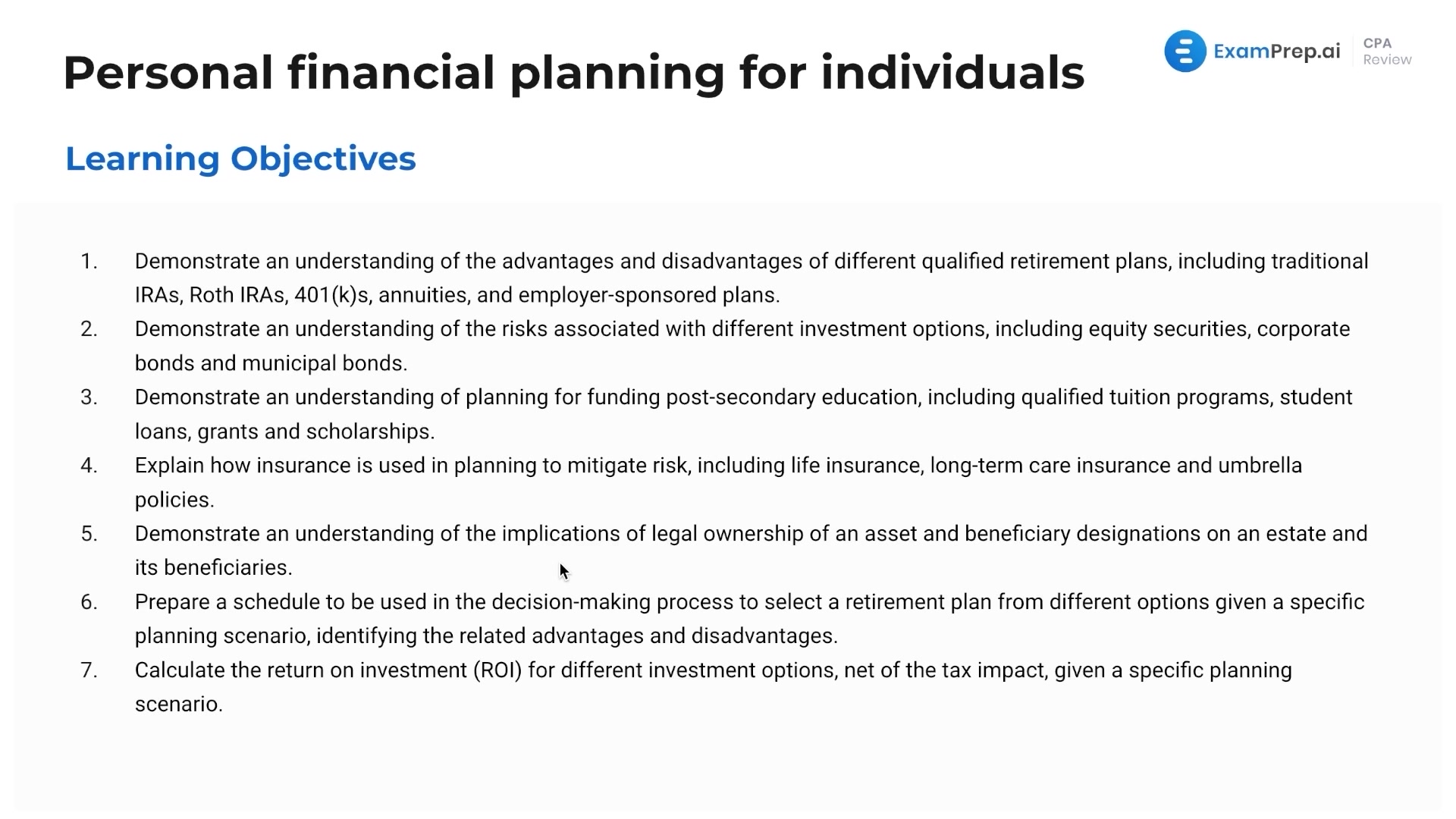 Introduction to Personal Financial Planning for Individuals lesson thumbnail