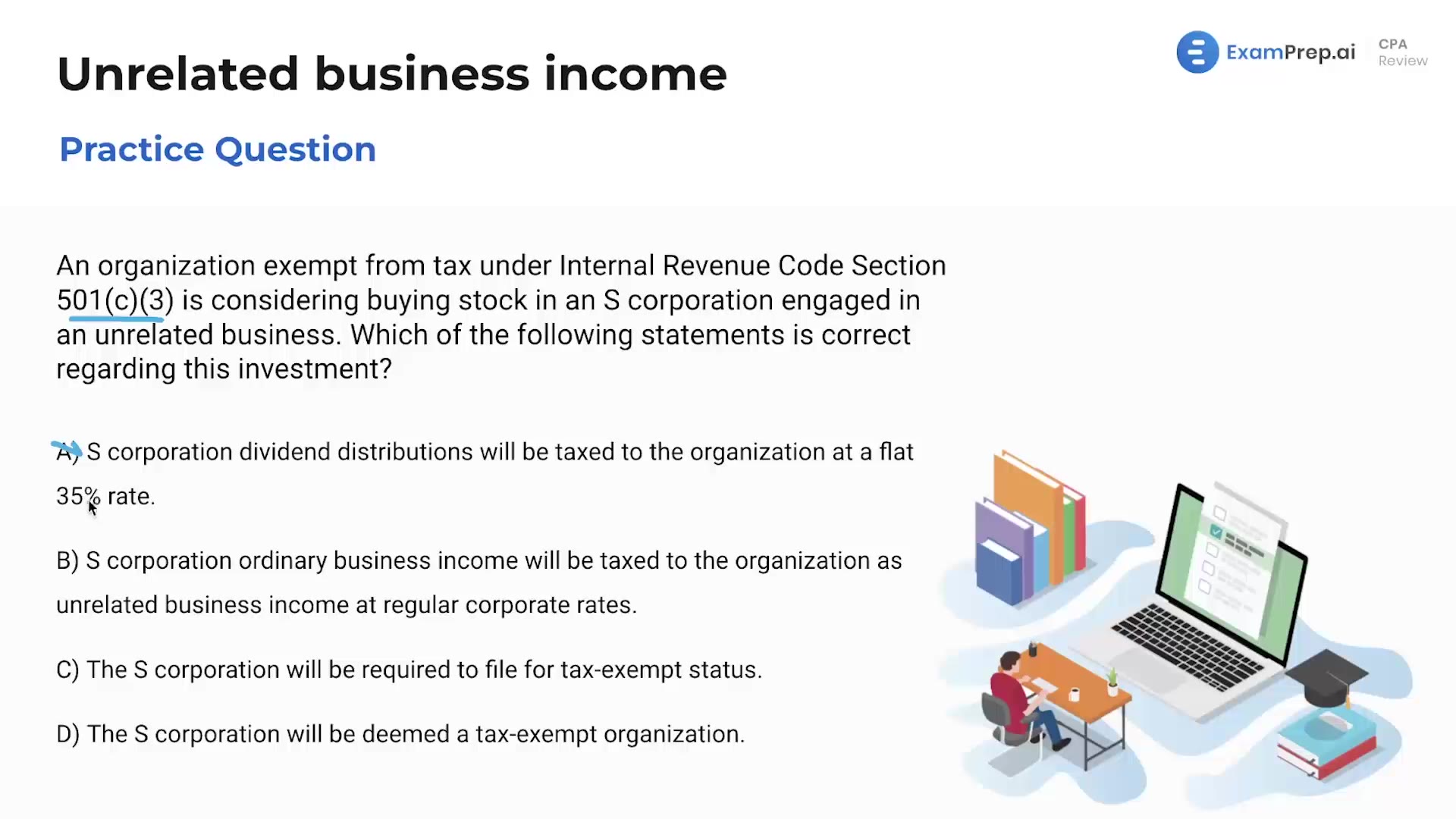 Unrelated Business Income - Practice Questions lesson thumbnail