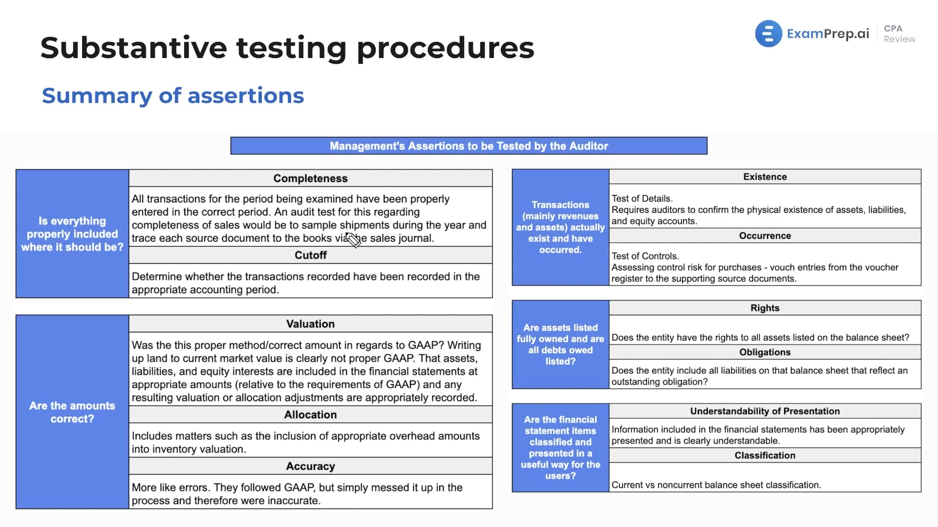 Summary of Audit Procedures and Assertions lesson thumbnail