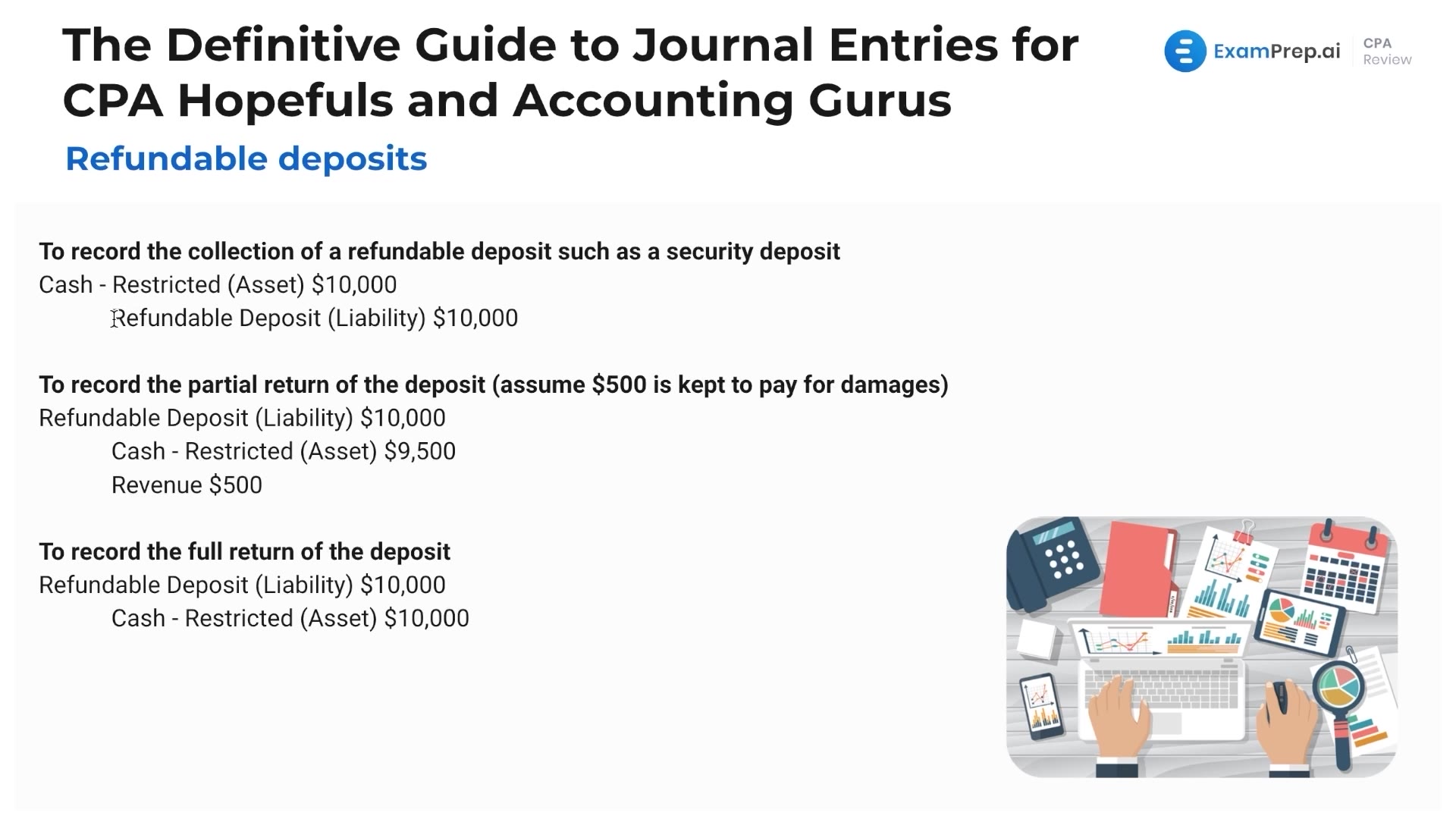 Refundable Deposits Journal Entries lesson thumbnail