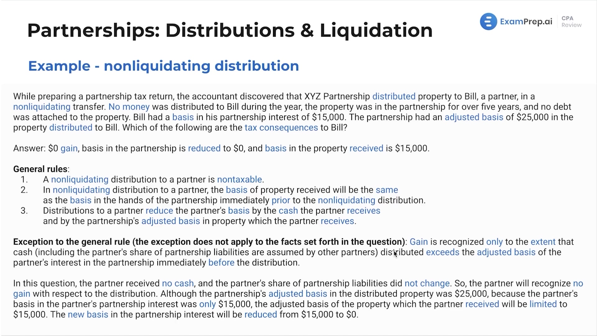 Examples of a Non-Liquidating Distribution lesson thumbnail