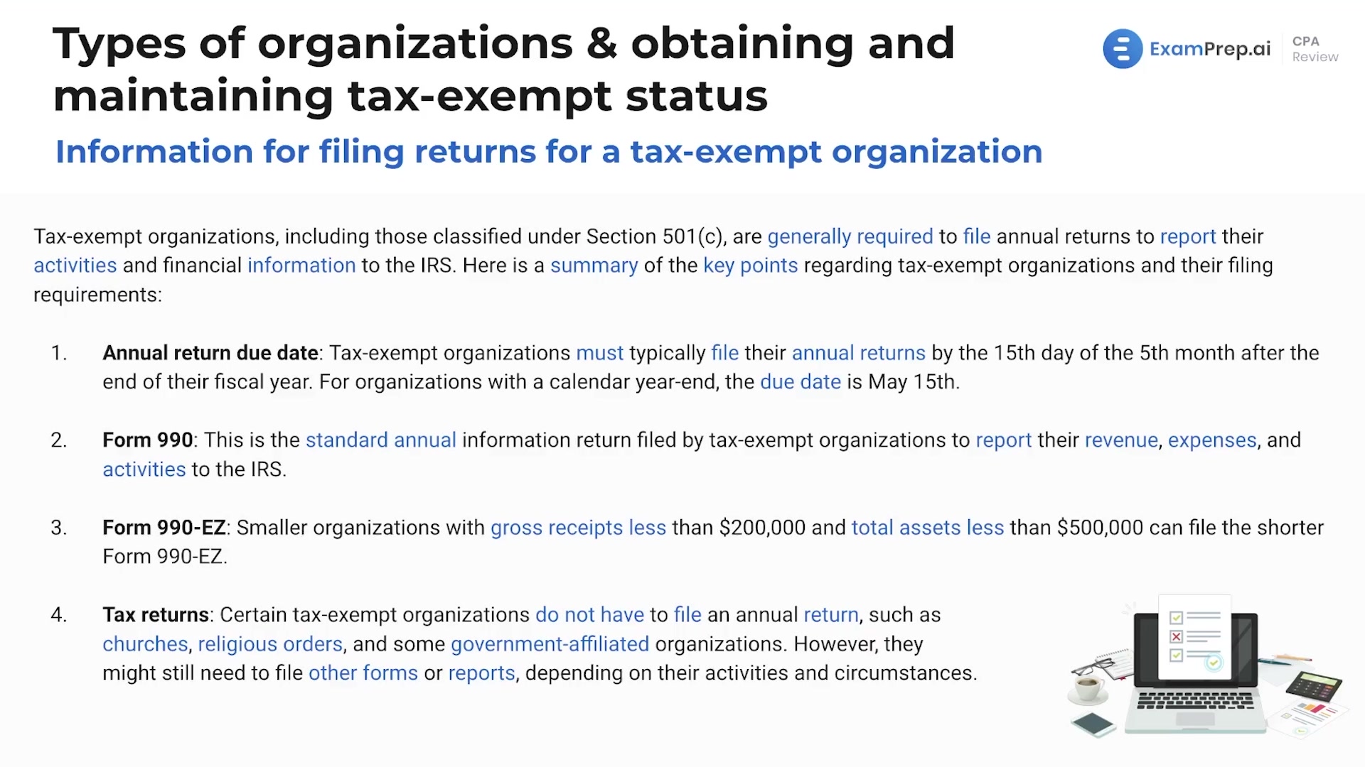 Filing Returns for Tax-Exempt Organizations lesson thumbnail