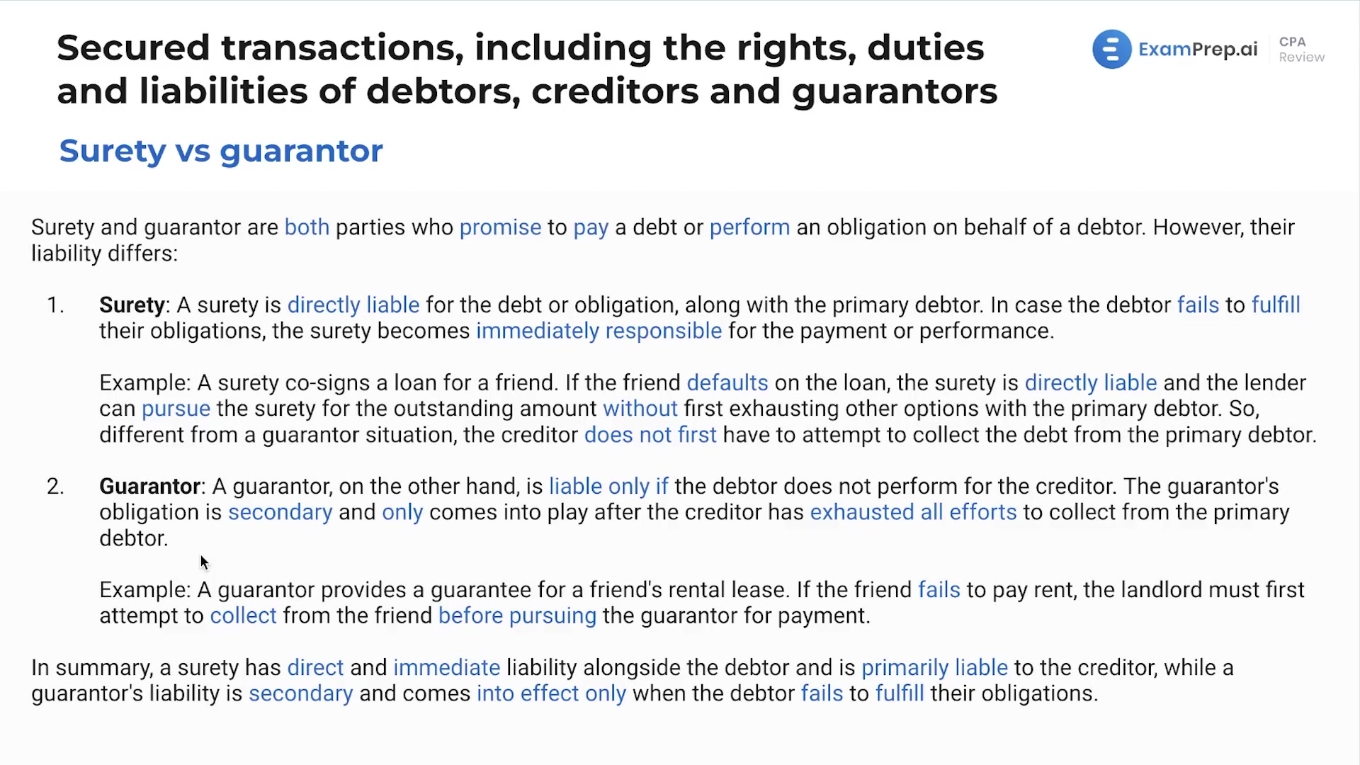 Surety vs. Guarantor lesson thumbnail