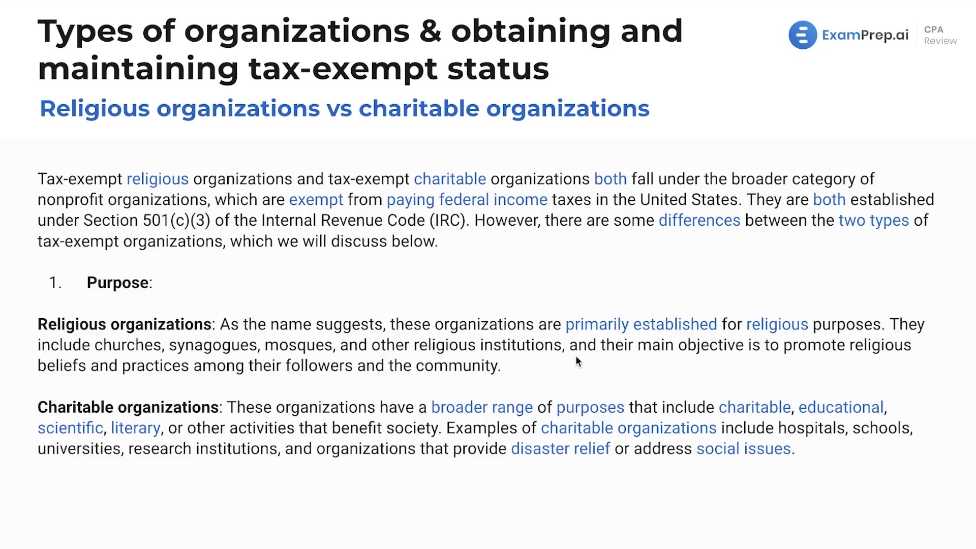 Religious vs. Charitable Organizations lesson thumbnail