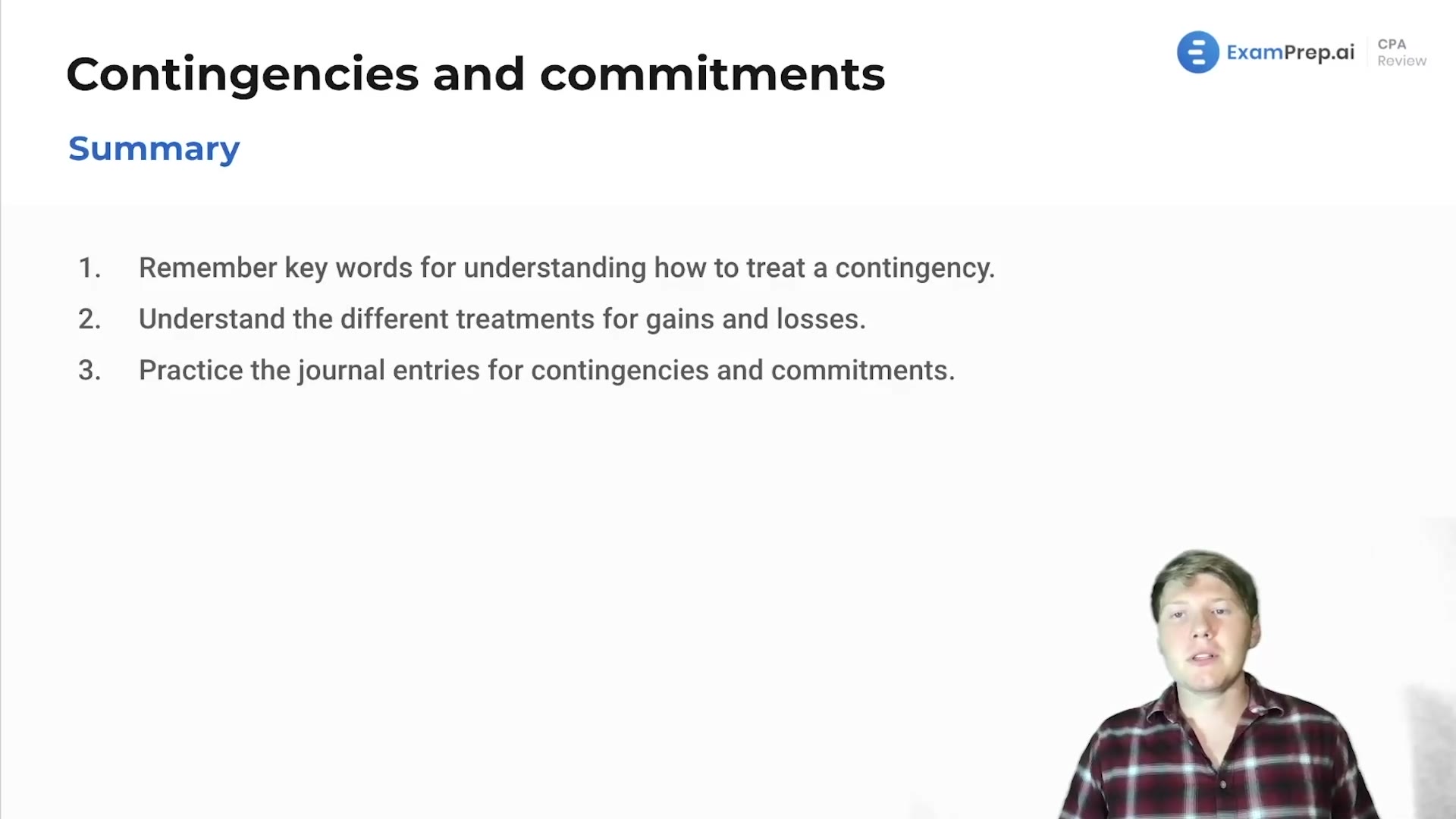 Contingencies and Commitments Summary lesson thumbnail